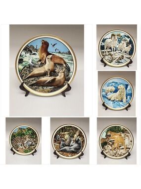 Lenox 1982 American Wildlife Collector Plates Norman Adams Set 6